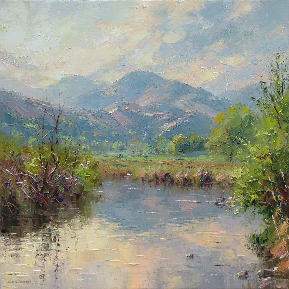 Evening Sunlight, Easedale Beck oil painting by Rex Preston